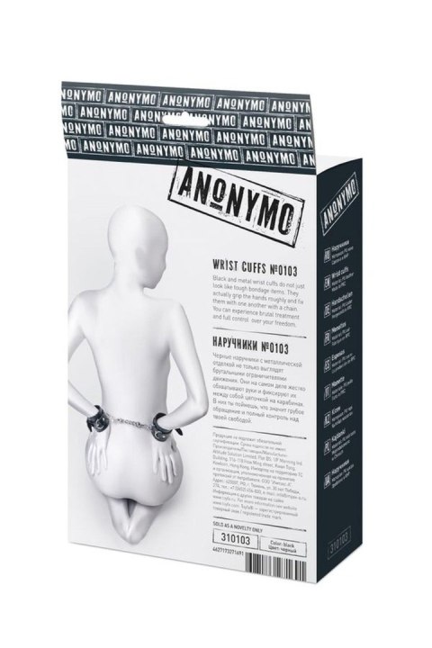 Anonymo Kajdanki z Naturalnej Skóry, Czarne