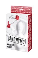 Anonymo - Skórzane Kajdanki na Nadgarstki, Czerwone