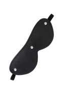 Maska Anonymo z czarnej skóry PU, 24 cm