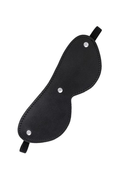 Maska Anonymo z czarnej skóry PU, 24 cm