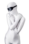 Maska Anonymo ze skóry PU, czarna, 26,5 cm