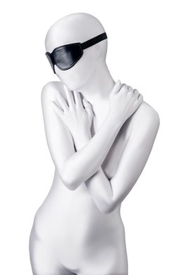 Maska Anonymo ze skóry PU, czarna, 26,5 cm