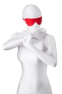 Maska Anonymo z ekoskóry PU, czerwona, 65 cm