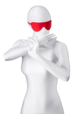Maska Anonymo z ekoskóry PU, czerwona, 65 cm