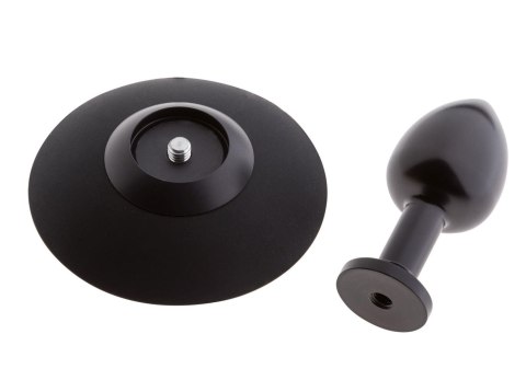 MALESATION Alu-Plug – Elegancki Czarny Korek Analny z Przyssawką