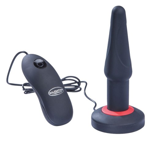 MALESATION Dwuwarstwowy Silikonowy Plug Analny Wibrujący S
