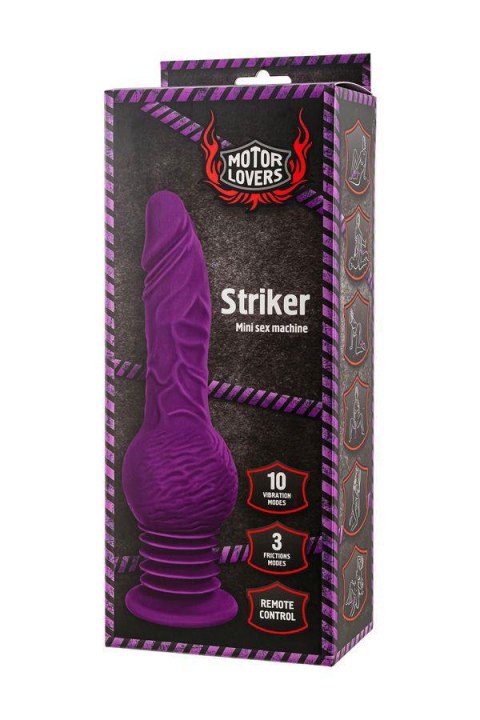 Kompaktowa maszyna rozkoszy Striker, MotorLovers ze zdalnym sterowaniem, z silikonu i ABS, 23,5 cm