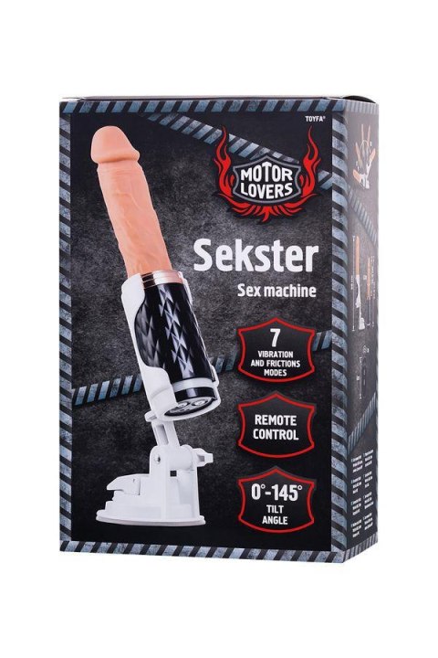 Luksusowa maszyna rozkoszy Sekster MotorLovers, czarny ABS, 29 cm