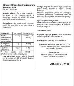 Energetyzujące Krople Libido Energy Drops z Tauryną i Guaraną 30ml (dla Niej i Niego)