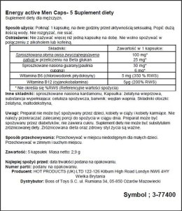 Ero Men Energy – Suplement dla Mężczyzn na Witalność (5 kapsułek)