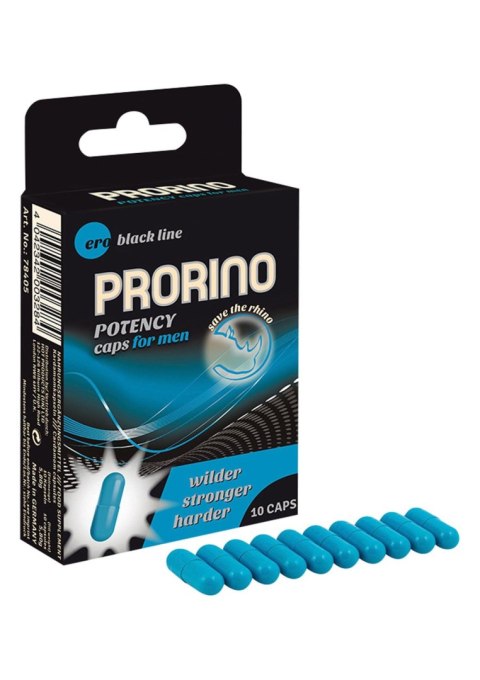 PRORINO Men Black Line – Suplement Diety dla Mężczyzn, 10 Kapsułek na Potencję