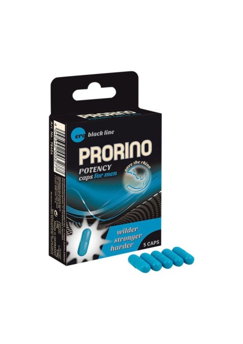 Prorino Men Black Line: Kapsułki na Wzmocnienie Potencji (5 szt.)