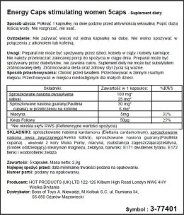 Women Energy - Pobudzający Suplement dla Kobiet, 5 Kapsułek