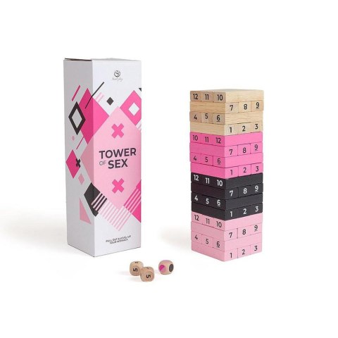 Wieża Pożądania i Pikantne Domino - Drewniana Gra Erotyczna