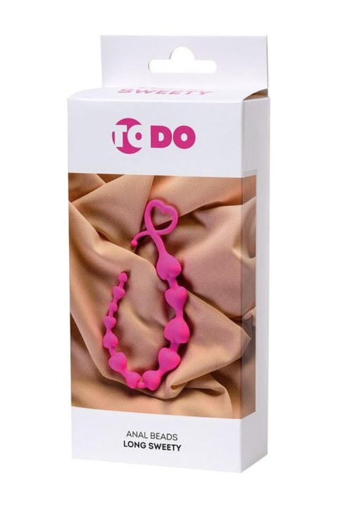 ToDo Sweety Pink – Długie Kulki Analne w Kształcie Serduszek