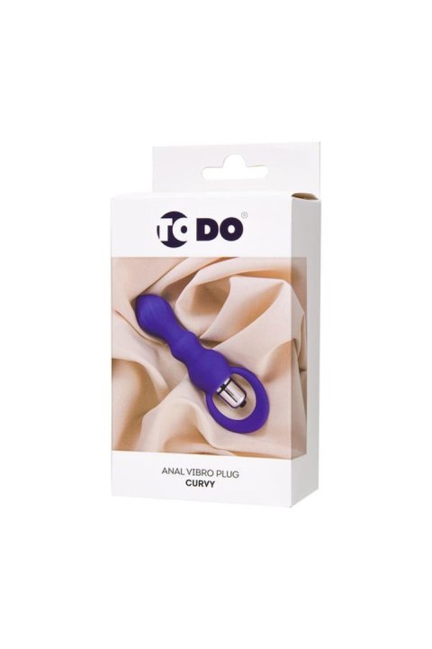 ToDo by Toyfa Curvy – Silikonowy plug analny, fioletowy, 14 cm, Ø 3,2 cm