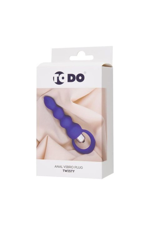 ToDo by Toyfa Anal Plug Twisty, silikonowy, fioletowy, 14 cm, Ø 3.2 cm