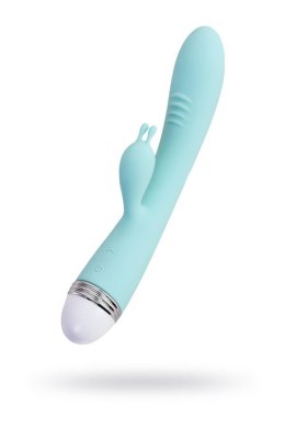 Wibrator Flovetta Toyfa Iris z podwójną stymulacją, silikonowy, miętowy, 22 cm