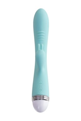 Wibrator Flovetta Toyfa Iris z podwójną stymulacją, silikonowy, miętowy, 22 cm