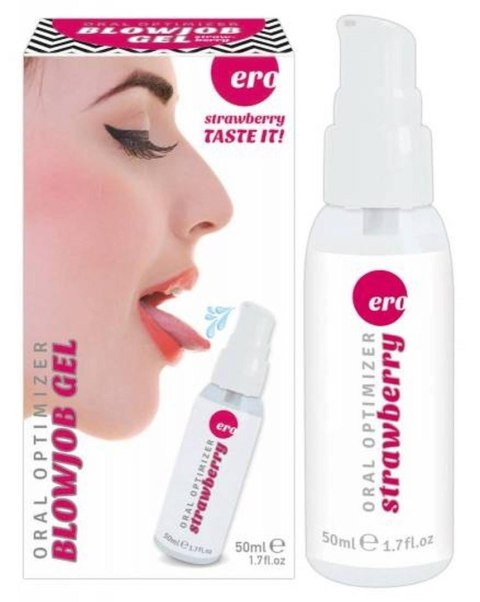 Zmysłowy Żel Stymulujący HOT do Pieszczot Oralnych o Smaku Truskawkowym 50ml