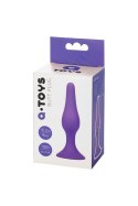 A-TOYS, Silikonowy korek analny, fioletowy, 10.2 cm