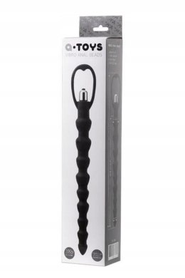 A-TOYS, Luksusowy Wibrujący Łańcuch Analny, Silikonowy, Czarny, 32,7 cm