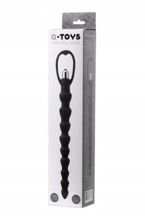A-TOYS, Luksusowy Wibrujący Łańcuch Analny, Silikonowy, Czarny, 32,7 cm