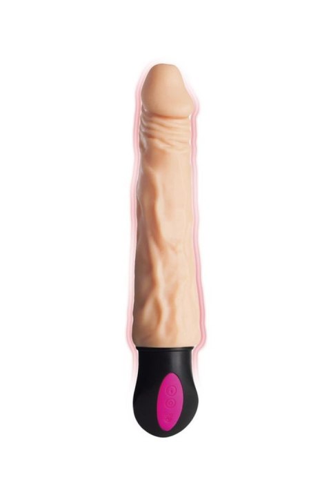 A-TOYS Realistyczny wibrator z podgrzewaniem, 12 trybów, giętki, TPE, ładowany USB
