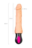 A-TOYS Realistyczny wibrator z podgrzewaniem, 12 trybów, giętki, TPE, ładowany USB