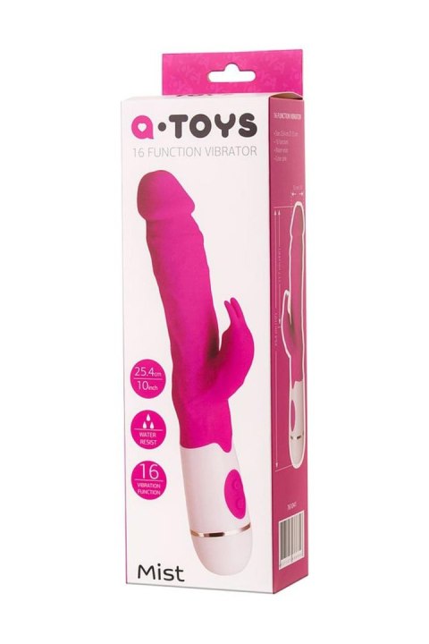 Wibrator A-TOYS Mist, silikonowy, różowy, 25.4 cm