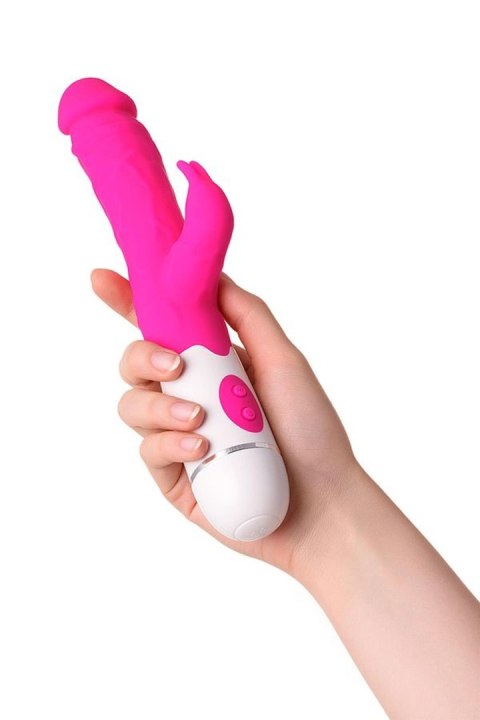 Wibrator A-TOYS Mist, silikonowy, różowy, 25.4 cm
