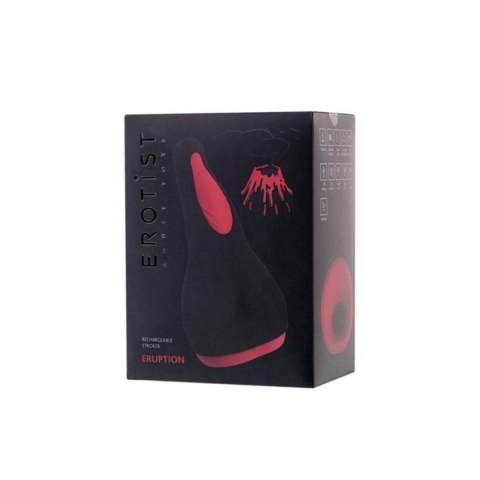 EROTIST Eruption: Ładowany masturbator męski z silikonu, czarny, 18,5 cm