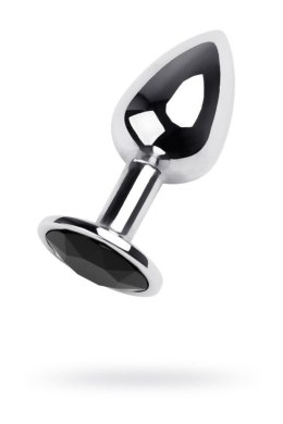 Elegancki Metalowy Korek Analny TOYFA z Kryształem Turmalinu, Srebrny, 7 cm