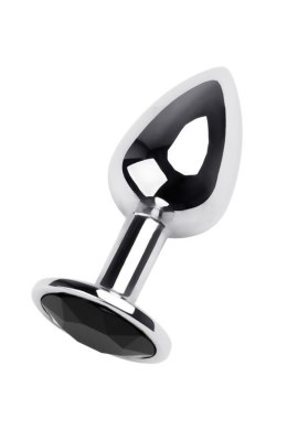 Elegancki Metalowy Korek Analny TOYFA z Kryształem Turmalinu, Srebrny, 7 cm