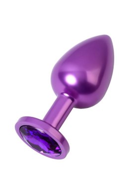 Elegancki Metalowy Korek Analny TOYFA z Ametystowym Kryształem