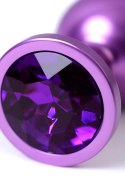 Elegancki Metalowy Korek Analny TOYFA z Ametystowym Kryształem