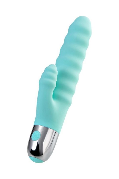 Zmysłowy Wibrator Relief Flovetta Flax z Silikonu Miętowego – 17,5 cm Intensywnej Stymulacji Łechtaczki