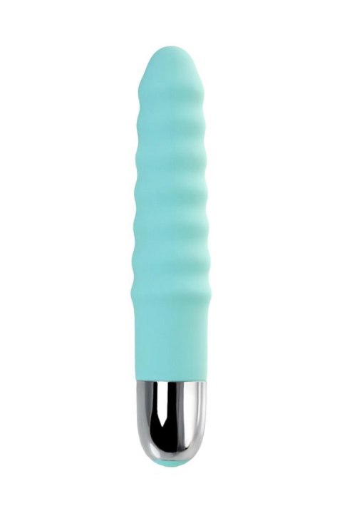 Zmysłowy Wibrator Relief Flovetta Flax z Silikonu Miętowego – 17,5 cm Intensywnej Stymulacji Łechtaczki