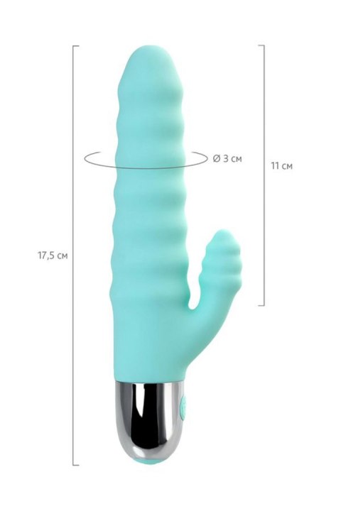 Zmysłowy Wibrator Relief Flovetta Flax z Silikonu Miętowego – 17,5 cm Intensywnej Stymulacji Łechtaczki