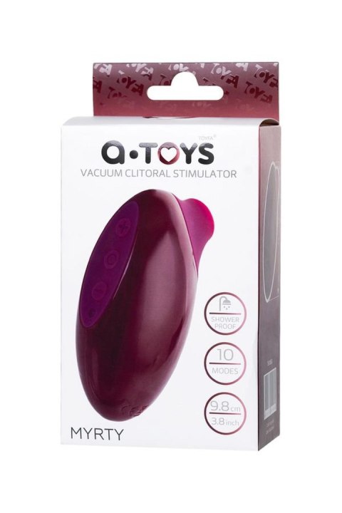 A-Toys Myrty – Luksusowy Stymulator Łechtaczki z Podciśnieniem, Burgundowy, 9,8 cm