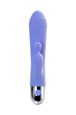 Wibrator Flovetta Crocus z podwójną stymulacją, silikonowy, fioletowy, 17,5 cm