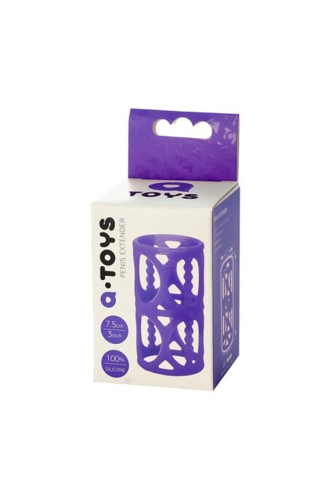 A-TOYS, nakładka na penisa z silikonu, fioletowa, 7,5 cm