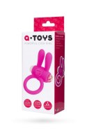 A-TOYS Wibrujący Pierścień Penisa Rabbi, Silikonowy, Różowy, Średnica 2.5 cm