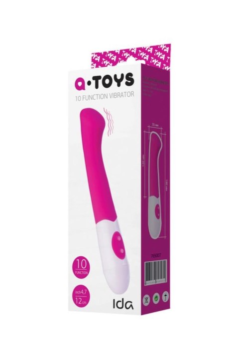 A-TOYS Wibrator Ida – Luksusowy Stymulator z Silikonu, Różowy, 19 cm