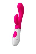 Wibrator Króliczek A-TOYS Nessy z Stymulatorem Łechtaczki, Silikonowy, Różowy, 20 cm, 10 Trybów Wibracji