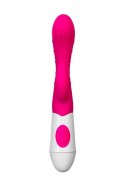 Wibrator Króliczek A-TOYS Nessy z Stymulatorem Łechtaczki, Silikonowy, Różowy, 20 cm, 10 Trybów Wibracji