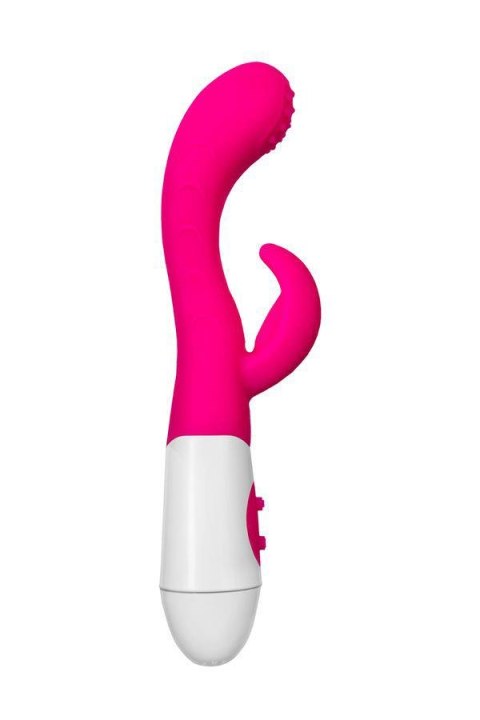 Wibrator Króliczek A-TOYS Nessy z Stymulatorem Łechtaczki, Silikonowy, Różowy, 20 cm, 10 Trybów Wibracji