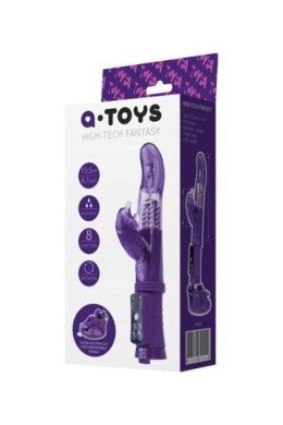 A-TOYS, Wibrator Króliczek ze stymulatorem łechtaczki, TPR, fioletowy, 22,5 cm