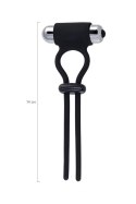 A-Toys Jat, Czarny Silikonowy Lasso Zwiększające Erekcję, 14 cm