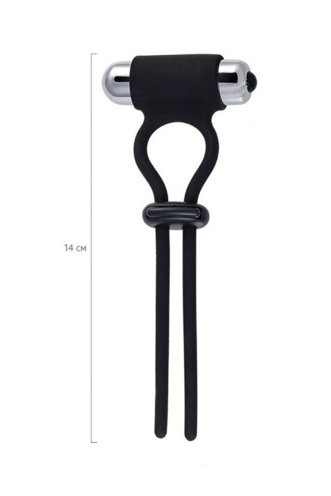 A-Toys Jat, Czarny Silikonowy Lasso Zwiększające Erekcję, 14 cm